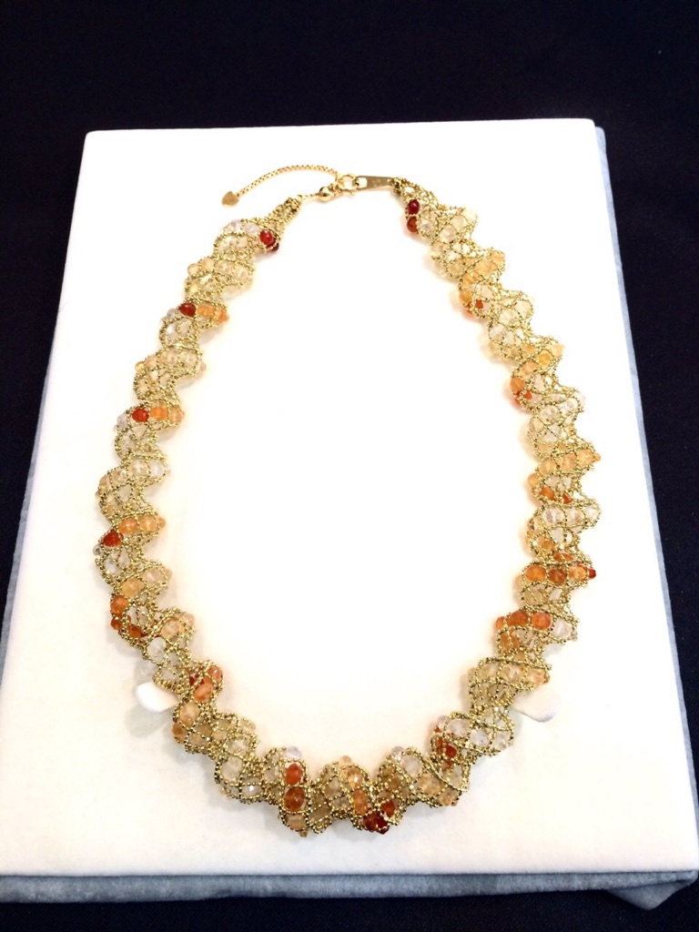 ♪ 18金 カラー水晶ネックレス ♪