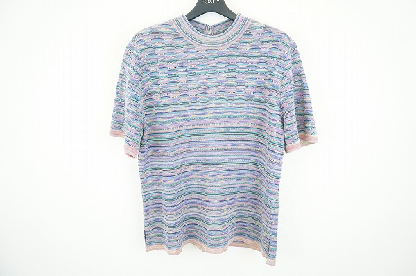 ミッソーニ(MISSONI) カットソー 紫 半袖 レディース