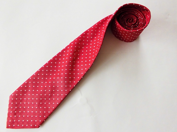 ヴェルサーチ ネクタイ 赤 イタリア製 絹 メンズ