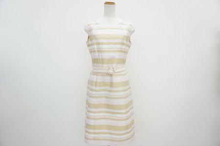 クレージュ レディな雰囲気が魅力のランダムボーダーワンピ