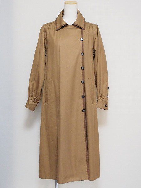 イヴサンローラン　ブラウンベージュ　綿100%　ロングコート
