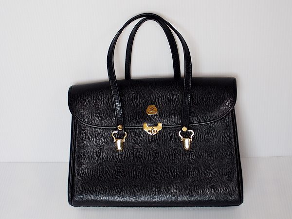 フランス老舗高級ブランド モラビト MORABITO 黒皮革 バッグ