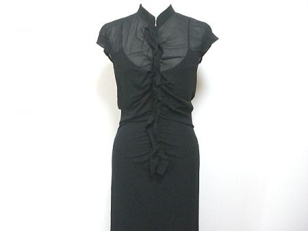 NAO TAKEKOSHI エストネーション 黒 シルク混 ワンピース