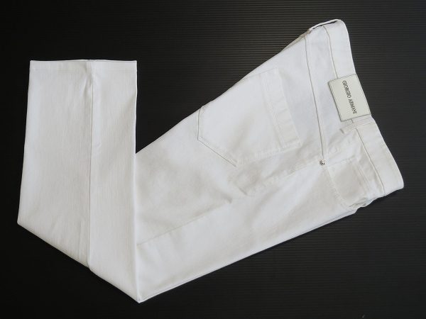 399188 ジョルジオアルマーニ GIORGIO ARMANI 伊製 ホワイトデニムパンツ 33