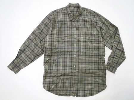 グリーン系のチェック柄が使いやすい。パパスの長袖シャツを買取しました