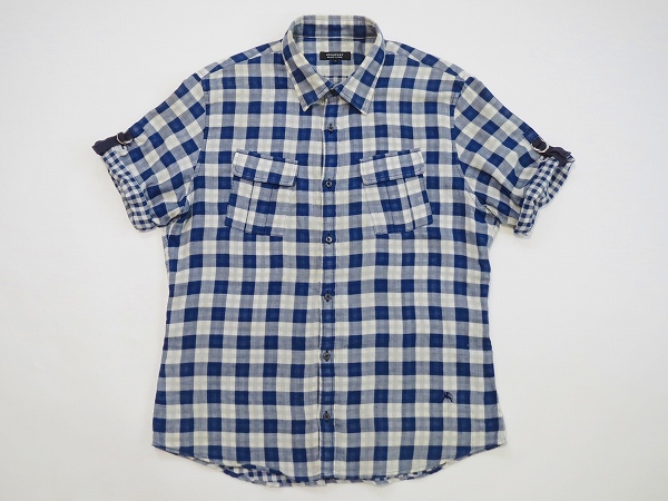 夏らしさ満点のバーバリー半袖チェック柄シャツ
