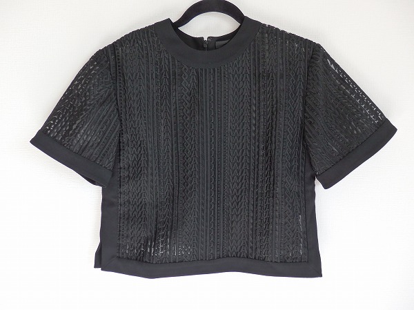 アレキサンダーワン 透かしアルファベット柄刺繍半袖ブラウスをお買取！