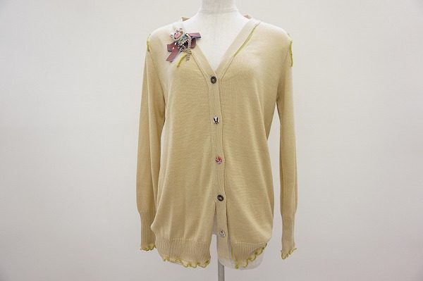 ユニークなブタさんワッペンがポイント！アルベロベロのカーディガンを買取しました