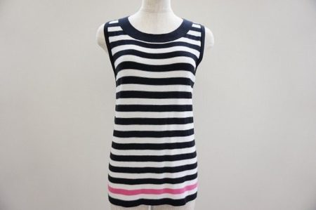 ニットの女王「ソニアリキエル」のノースリーブボーダー柄サマーニット