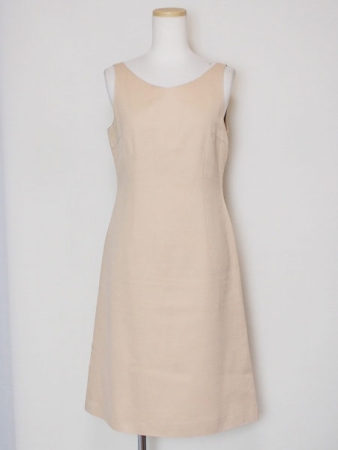 オールドイングランド ベージュ38綿シルク ワンピース 410109