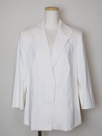 マリナリナルディ 白19綿シルク混 ジャケット 未使用 295367