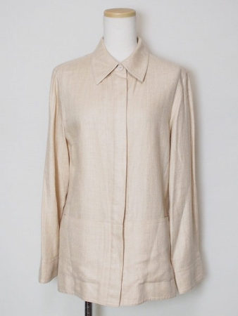 アクリス A-K-R-I-S ベージュＦ38シルク麻 ジャケット 380242