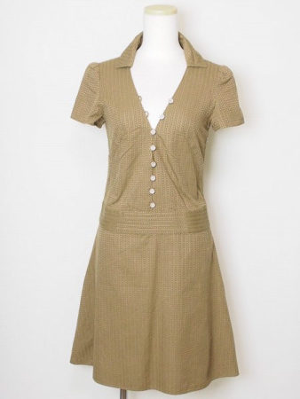 ホコモモラ JOCOMOMOLA シビラ カーキ柄40 ワンピース 323873