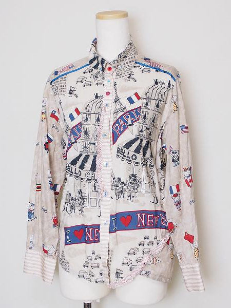 アルベロベロ OLLEBOREBLA ブタさんの柄 シャツブラウス