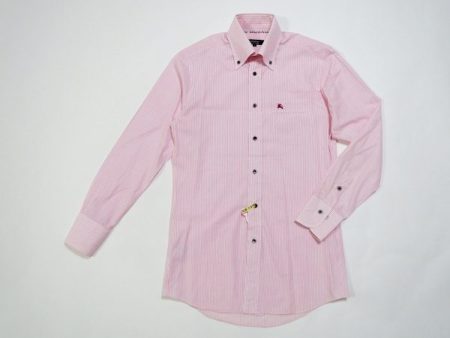 ピンクが素敵なBURBERRY BLACK LABELの長袖シャツ