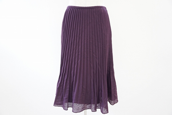 バーニーズ スカート 40 紫 プリーツ レディース