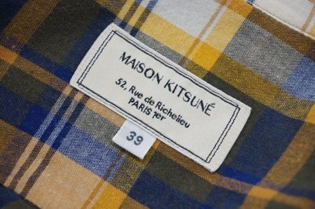 メゾンキツネ チェックシャツ