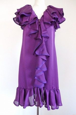 ケイタマルヤマのボリューミーなラッフルフリルが素敵なドレス