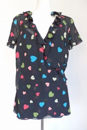 エレガントで大人可愛い、モスキーノのハート柄シルクシャツを買取しました