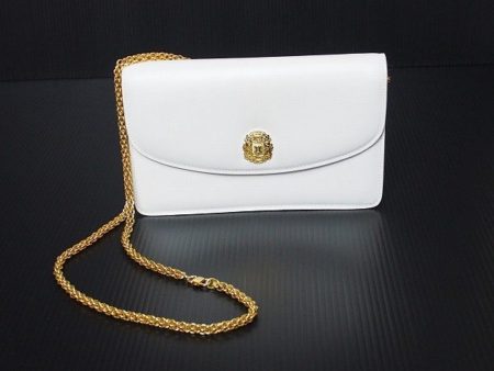 セリーヌ CELINE ホワイト皮革 2wayチェーンバッグ 437159