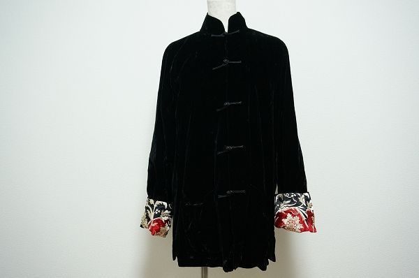 シャンハイタン 上海灘 別珍 ジャケット 刺繍 レア#429562