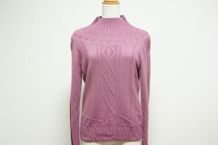 レリアン ROCHAS ハイネック ニット ピンク 9#402793