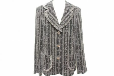 カルヴェン ラピーヌ 刺繍ジャケット 46size パイル地 #394912