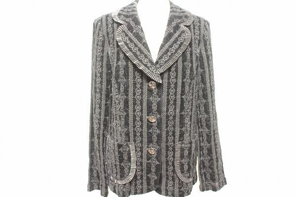 カルヴェン ラピーヌ 刺繍ジャケット 46size パイル地 #394912