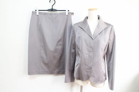 自由区 スーツ 大きいサイズ セットアップ 46 シルバー #439655