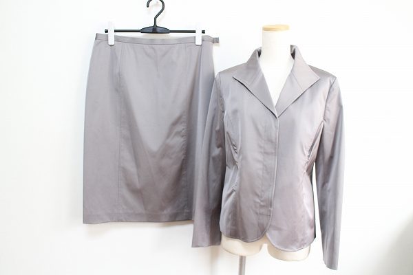 自由区 スーツ 大きいサイズ セットアップ 46 シルバー #439655