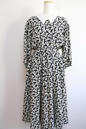 インゲボルグ 清楚系 リボン柄 L~XL ロングワンピース #454431