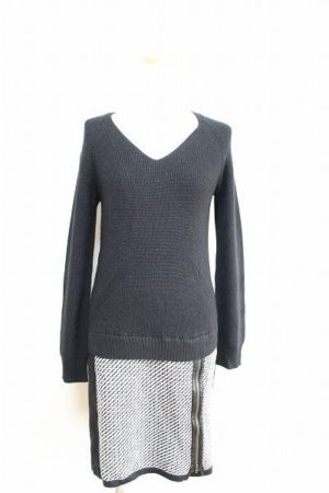 インディヴィ ニットワンピース 切替 3