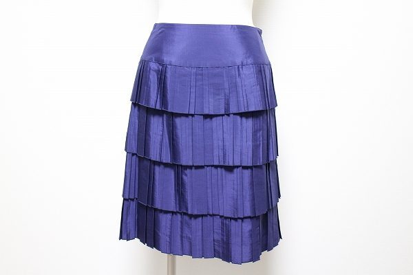 アナイ anayi ドレス プリーツスカート 光沢 38 M 結婚式 #414763