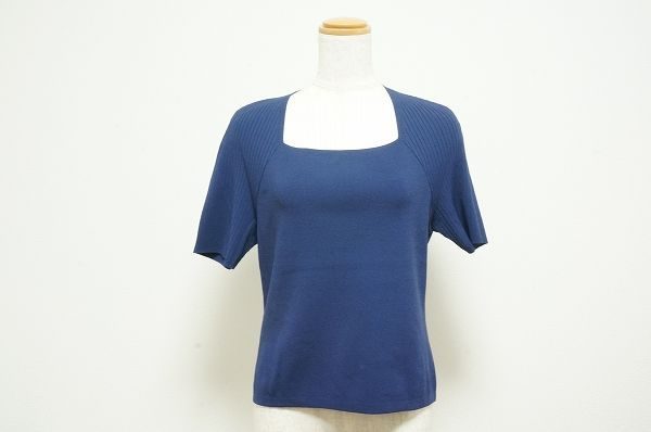 【ジュンアシダ jun ashida】美品！半袖 カットソー ネイビー L #441039