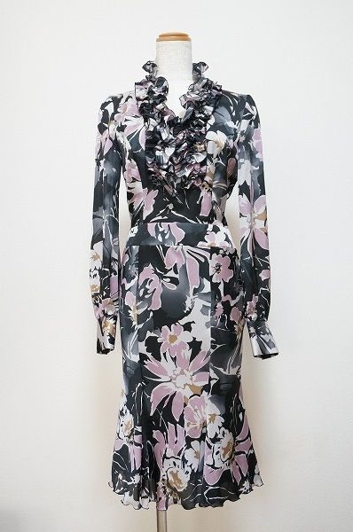 【 マテリア MATERIA 】総柄 ロング ワンピース 38 #399428