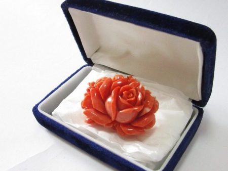 キラキラだけが宝石じゃない！魅惑的な質感が目を惹くサンゴのブローチ。