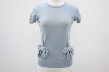 モスキーノチープアンドシックのパステルブルーの半袖ニットを買取しました