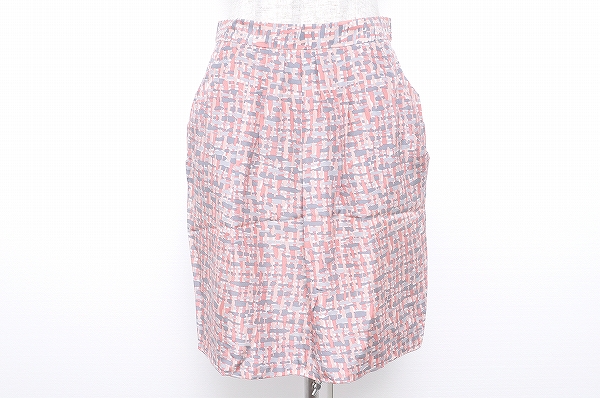 デュアルビュー スカート シルク 40 ピンク 美品 レディース