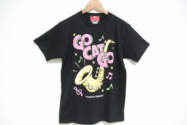 クリームソーダ ブラックキャッツ GO! CAT GO!  カットソー Tシャツ S 黒 新品同様 メンズ