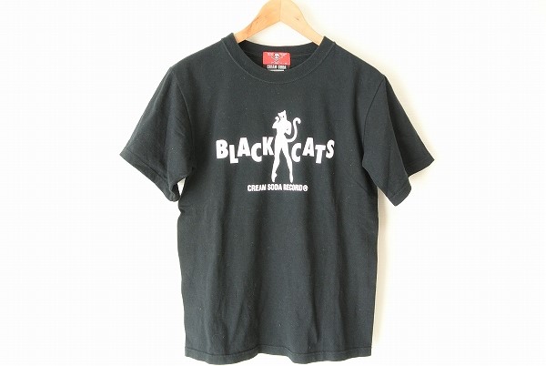 クリームソーダ BLACKCATS カットソー Tシャツ S 黒 美品 メンズ