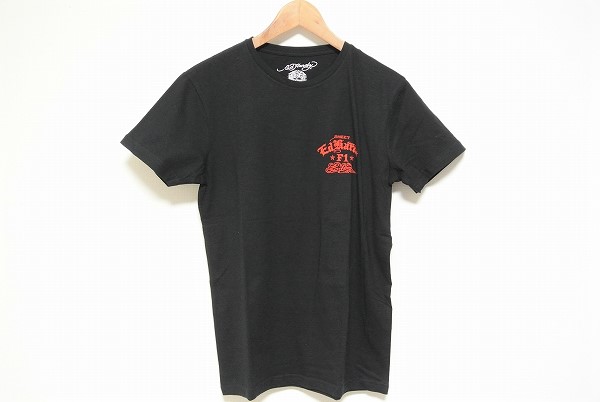 エドハーディー カットソー Tシャツ M 黒 スカル ドクロ 日本柄 バックプリント メンズ