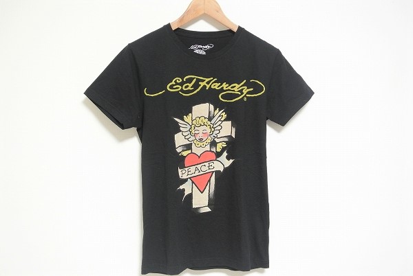 エドハーディー Tシャツ カットソー M 黒 メンズ