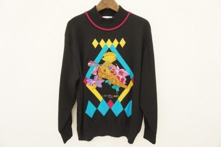 ゴージャス！個性派にオススメ！レオナールスポーツの黒ニットをお売りいただきました