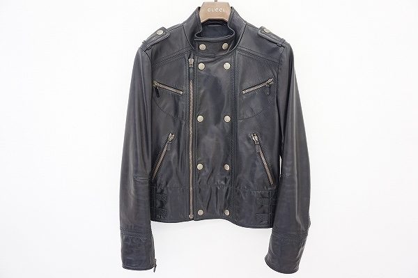 ワイルド&スタイリッシュ!グッチのレザーライダースジャケットを買取しました