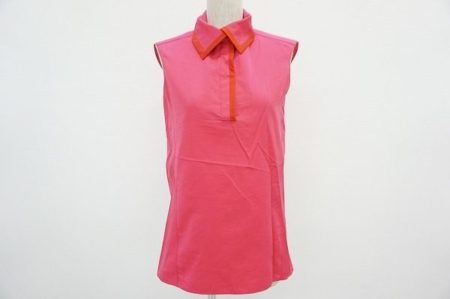 綺麗なローズピンクが上品なイヴサンローランのノースリーブシャツ
