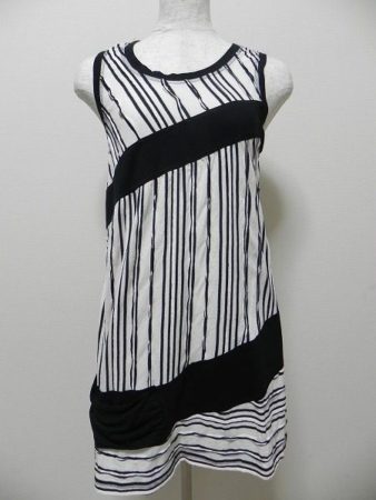 大胆なストライプの切り替えがポイント！センソユニコのノースリーブカットソーを買取しました