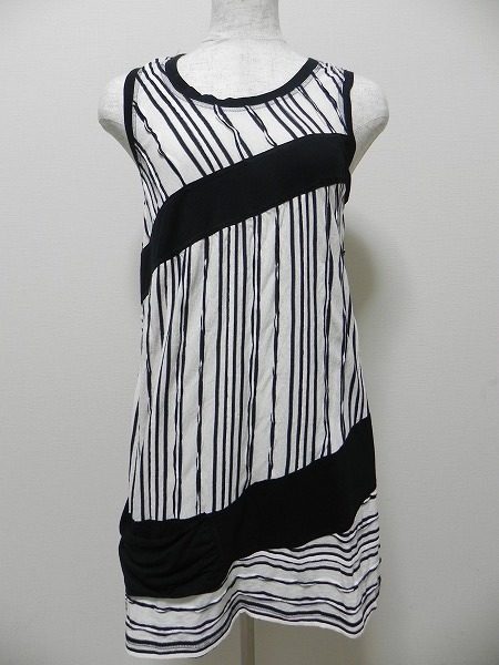 大胆なストライプの切り替えがポイント！センソユニコのノースリーブカットソーを買取しました