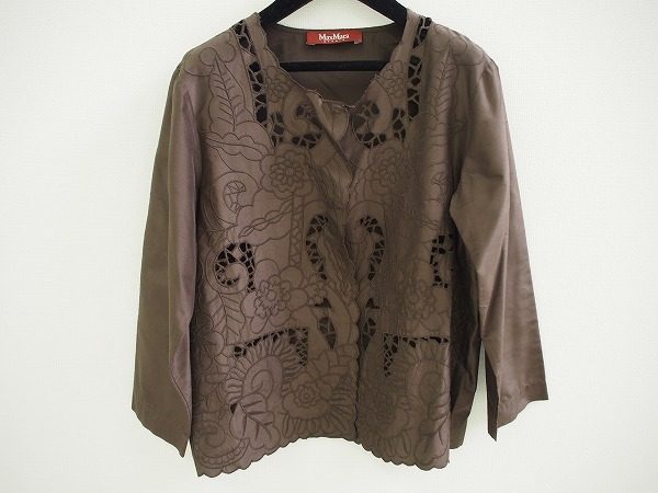 セレブな雰囲気が漂う。マックスマーラの茶系の上品なジャケットを買取しました