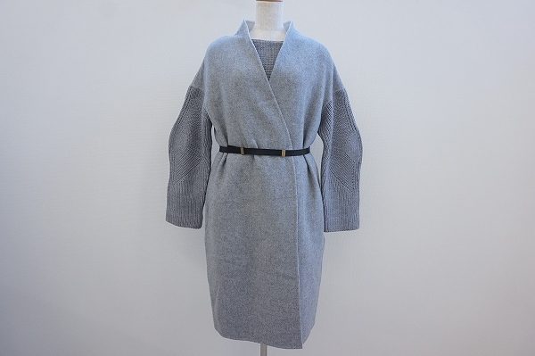 忙しい朝にピッタリ。エポカのニットセットアップとコートの3点セットを買取しました