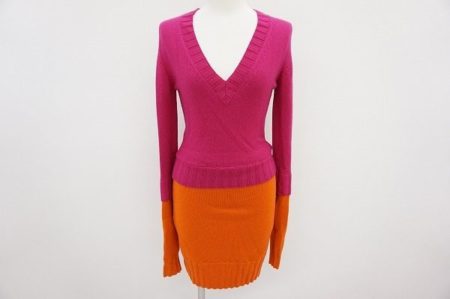 【買取致しました】ポップなビタミンカラーが印象的なD&Gのバイカラーニットワンピース